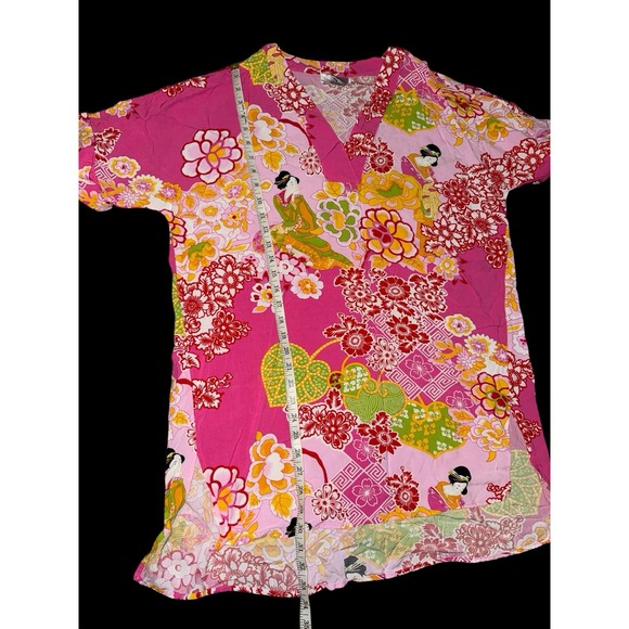 Natori Kaftan Caftan Dress Small Pink‎ Geisha Floral Garden Vneck Lounge House N - Picture 6 of 9